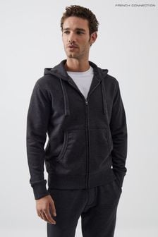 French Connection Black/Grey Zip Hoodie (525615) | $86