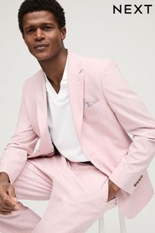 Pink Slim Fit Motionflex Stretch Suit (525752) | kr872