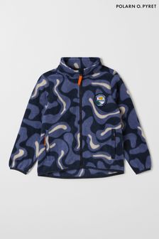 Polarn O Pyret Blue Map Print Fleece Jacket (525831) | ₪ 163
