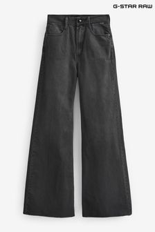 G Star Deck Ultra High Wide Leg Black Jeans (526075) | $190