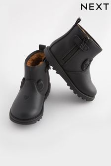 Black Warm Lined Character Boots With Zip Fastening (526277) | DKK213 - DKK245