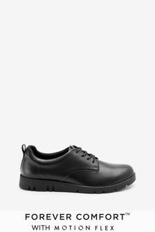 Черный - Кожаные ботинки на шнуровке Forever Comfort® With Motion Flex (526298) | 28 410 тг