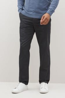 Grey Straight Fit Chino Trousers (526305) | $28