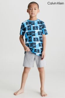 Синий вязаный комплект для мальчиков с монограммой Calvin Klein (526324) | €34