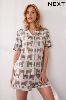 Grey Hamish Cow Short Sleeve Button Through Pyjamas (526756) | 33 €