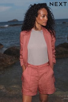 Pink Tailored Linen Blend Shorts (527084) | €8