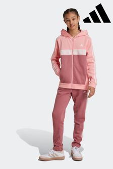 Adidas girls pink tracksuit best sale