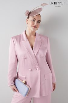 LK Bennett Royal Ascot X LKB Rose Pink Italian Satin Jacket (527837) | 550 €