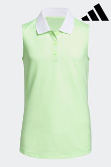 adidas Golf Lime Green Sleeveless Polo Shirt (527840) | kr299