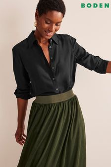 Boden Black Sienna Silk Shirt (527883) | KRW234,800