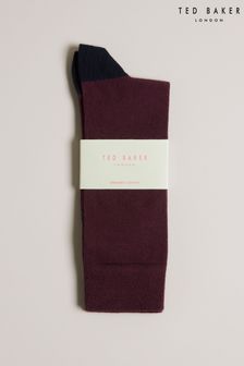Ted Baker Corecol Red Socks With Contrast Colour Heel And Toe