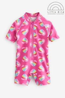 Little Bird by Jools Oliver Pink Pink Heart Rainbow Sunsfafe Swim Suit (529066) | €28 - €33