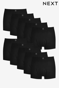 Black Essential Hipster Boxers 10 Pack (529206) | ₪ 121