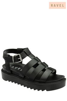 Ravel Black Fisherman Sandals On a Flatform Wedge Unit (529299) | OMR26