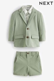 Sage Green Blazer, Shirt and Shorts Set (3mths-9yrs) (529465) | TRY 1.265 - TRY 1.438