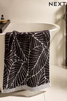 Black Leaf Towel 100% Cotton (529630) | ￥1,240