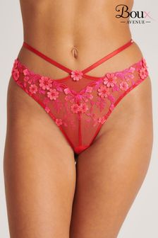 Boux Avenue Red Floral Daphne High Waisted Knickers