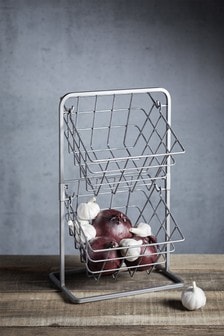 Industrial Kitchen Grey 2 Tier Storage Basket (530151) | $78