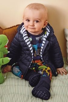 Navy Blue Hooded Baby Jacket (0mths-2yrs) (530344) | TRY 232 - TRY 245