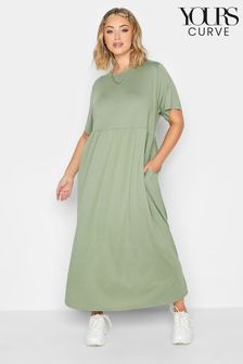 Yours Curve Green Limited Throw On Pocket Dress (530367) | AED161