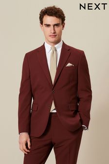 Brick Red Slim Fit Motionflex Stretch Suit (530406) | $122