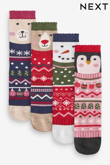 Тварини в стрибунах - Різдвяні шкарпетки на щиколотці 4 Пак (531201) | 273 ₴