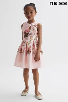 Reiss Multi Emily Senior Scuba Floral Printed Dress (531436) | OMR41