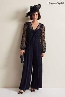 Phase Eight Blue Mariposa Lace Jumpsuit (531495) | €253