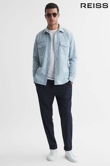 淡藍色 - Reiss Cialini 灯芯绒双口袋衬衫式外套 (531688) | NT$7,080