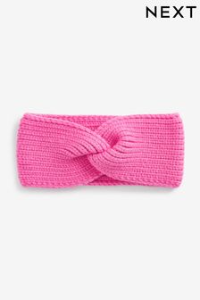 Bright Pink Knitted Headband (532077) | 25 SAR