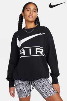 Nike Black Oversized Air Fleece Crew Neck Sweatshirt (532093) | €99