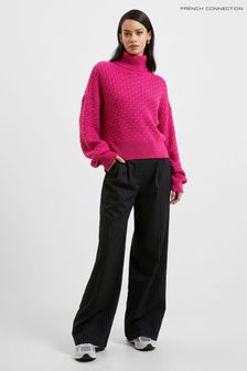 Rosa - French Connection Jini Pullover mit Zopfmuster (532351) | 49 €