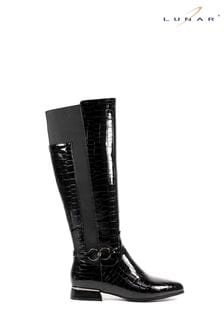 Lunar Reed Long Black Boots (533088) | AED360