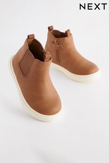 Tan Brown Standard Fit (F) Chelsea Boots with Zip Fastening (533311) | KRW51,200 - KRW61,900