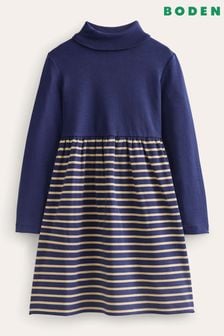 Boden Dark Blue Roll Neck Jersey Dress (533906) | Kč990 - Kč1,150