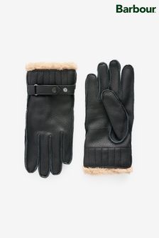 Barbour® Black Leather Utility Gloves (534429) | €104