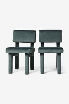 MADE.COM Set of 2 Grey Savea Dining Chairs (534488) | €503