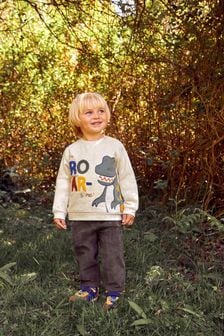 JoJo Maman Bébé Natural T-Rex Appliqué Sweatshirt (534748) | €29
