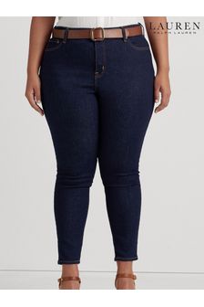 Lauren Ralph Lauren Curve Knöchellange Skinny-Jeans in Rinse-Waschung und High Rise, Blau (536246) | 217 €