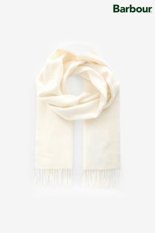 Barbour® White Lambswool Woven Scarf (536468) | ₪ 174