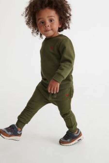 Khaki Green Jersey Sweatshirt And Joggers Set (3mths-7yrs) (536553) | €15 - €20