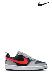 Nike Grey/Red Youth Court Borough Low Recraft Trainers (536833) | 285 zł