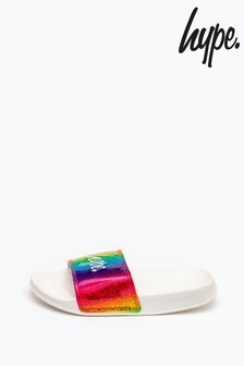 כפכפי ילדים של ‪Hype.‬ דגם Holo בצבע טבעי עם נצנצים 