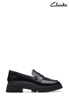 Clarks Black Leather Stayso Edge Loafer Shoes (537072) | €173