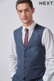 Blue Nova Fides Wool Blend Donegal Suit: Waistcoat (537088) | KRW82,100