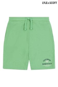 grasgroen - Lyle & Scott jersey shorts met Club-print voor jongens (537231) | €61 - €69
