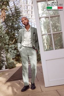 Zelena - Tailored Fit Nova Fides Italian Wool Blend Suit: Trousers (537419) | €55