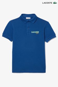 Синий - Детская рубашка поло с логотипом Lacoste (537574) | €76 - €82