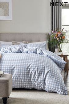 Blue Gingham Duvet Cover and Pillowcase Set (537633) | AED53 - AED132