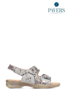 Pavers Easy FIt Grey Divina Extra Wide Fit Fully Adjustable Slingback Sandals (537874) | €25